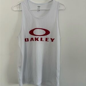 Oakley White Tank Top with Red Logo